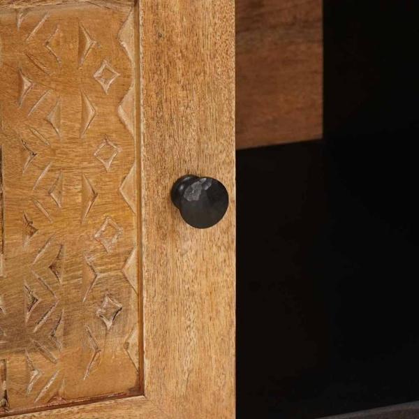 Couchtisch Hellbraun 100 x 54 x 40 cm massives Mangoholz