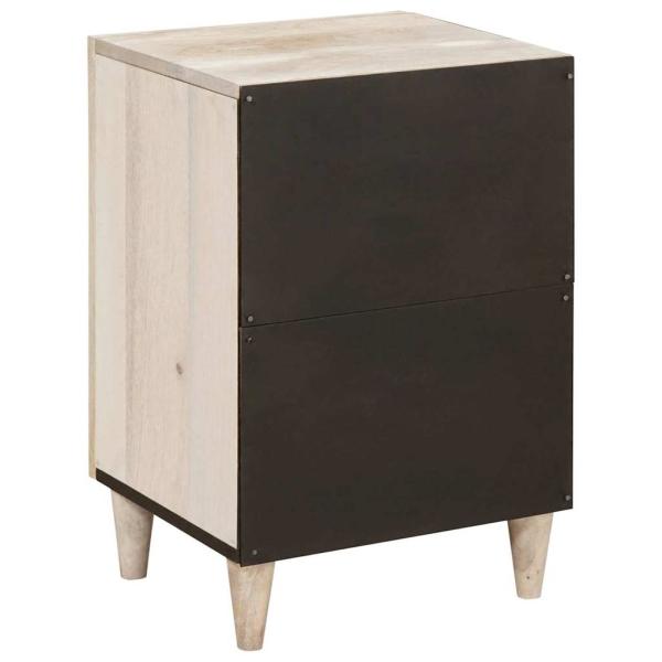 Badezimmer Schrank Weiß 38 x 33,5 x 160 cm Massives Mango Holz