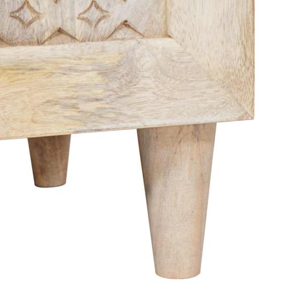 Badezimmer Schrank Weiß 38 x 33,5 x 160 cm Massives Mango Holz