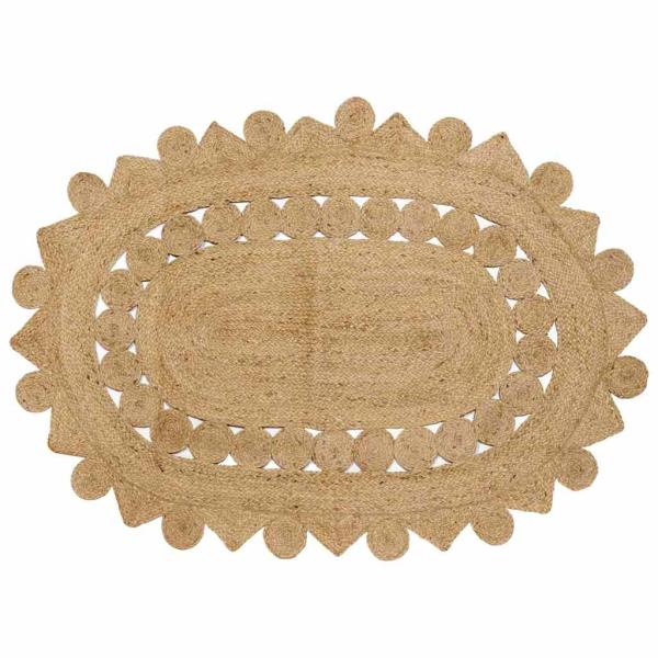 ARDEBO.de - Teppich Beige 100 x 152 cm Jute