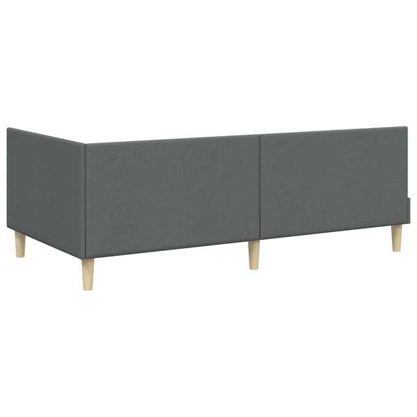 Eckbettgestell Sonstiges mit Kopfteil Dunkelgrau 80 x 200 cm