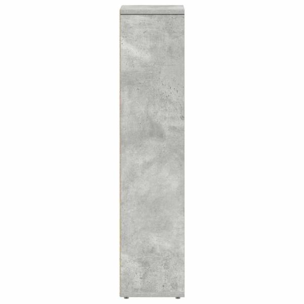 Badezimmerschrank mit Rollenhalter Betongrau 20,5x20x90 cm
