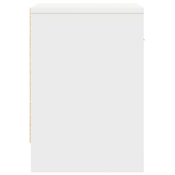 Nachttisch mit Schublade Weiß 39x28x41 cm