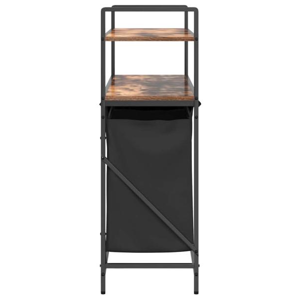 Wäschekorb 3 Fächer mit Ablagen Räuchereiche