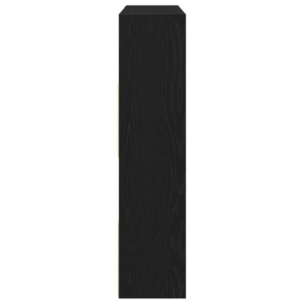 Bücherschrank/Raumteiler Eiche schwarz 105x24x102 cm