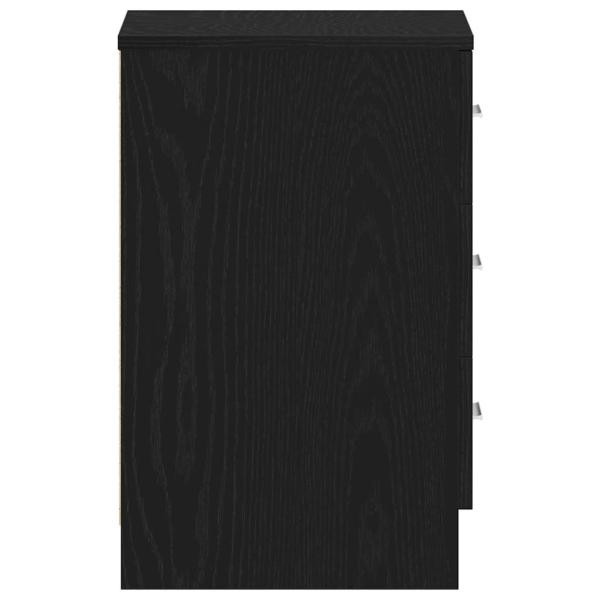 Nachttisch aus schwarzer Eiche, 38 x 35 x 55 cm, Holzwerkstoff
