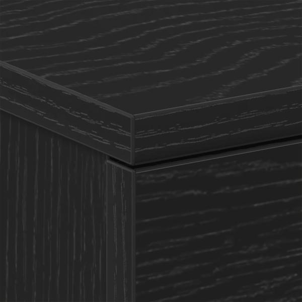 Nachttisch aus schwarzer Eiche, 38 x 35 x 55 cm, Holzwerkstoff