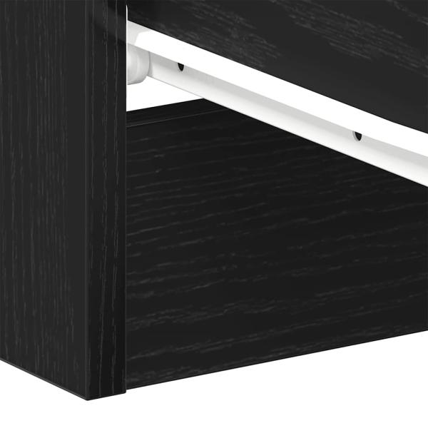 Nachttische 2 Stk. Schwarze Eiche 38x35x55 cm Holzwerkstoff