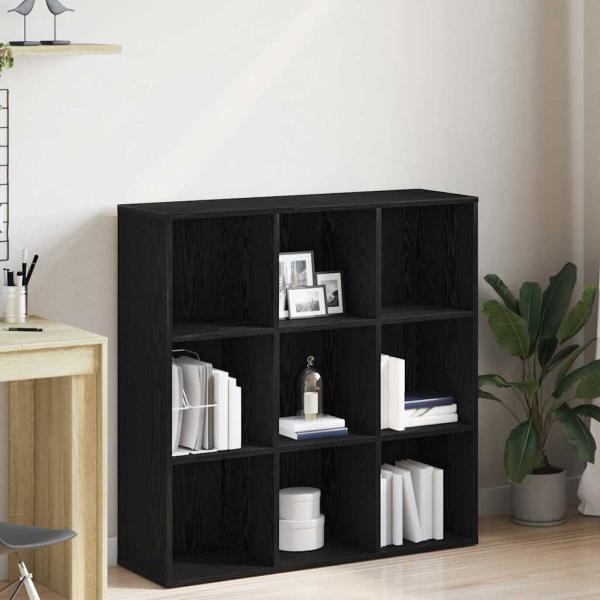 ARDEBO.de - Bücherregal Eiche Schwarz 98x29x97,5 cm Holzwerkstoff