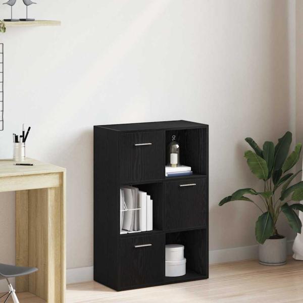 ARDEBO.de - Bücherregal/Raumteiler Schwarze Eiche 60,5x30x90cm Holzwerkstoff