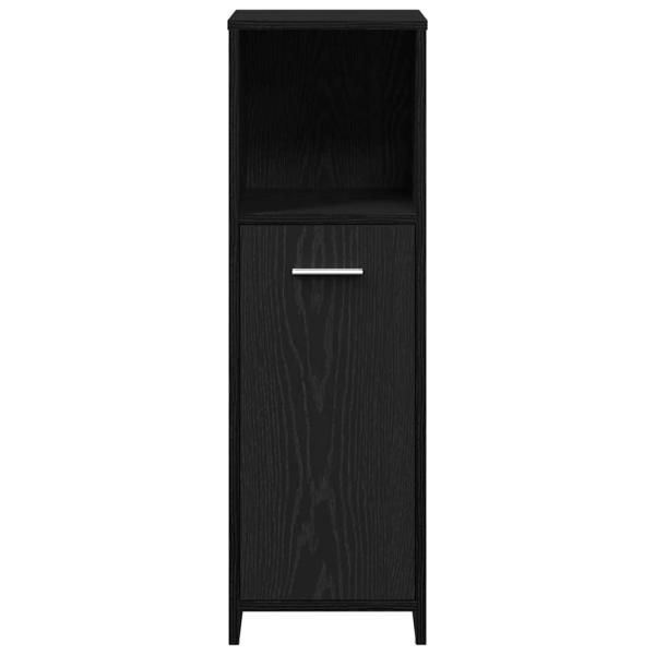 Badezimmerschrank aus schwarzer Eiche, 30 x 30 x 95 cm, Holzwerkstoff