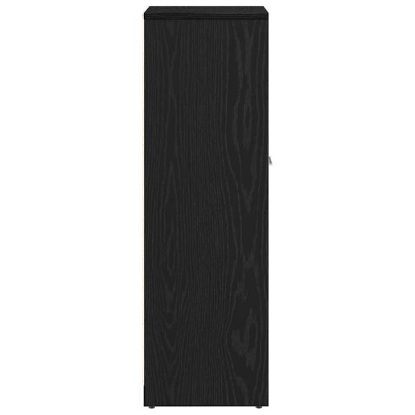 Badezimmerschrank aus schwarzer Eiche, 30 x 30 x 95 cm, Holzwerkstoff