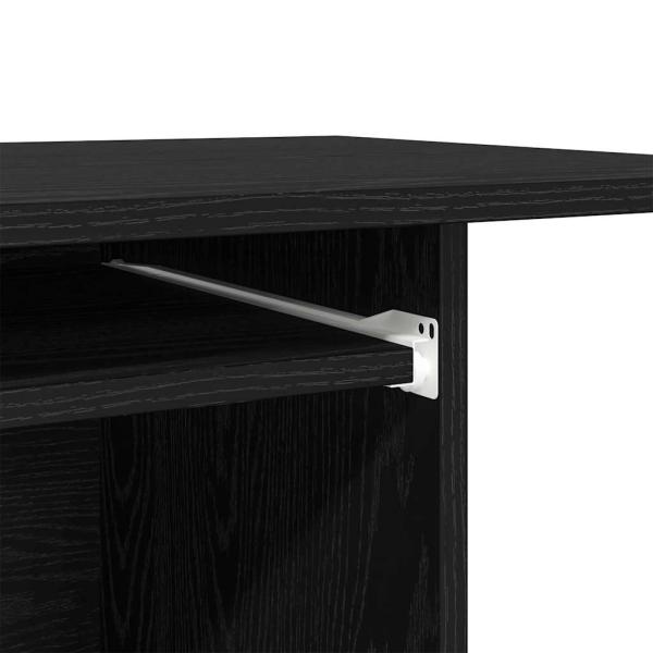 Computertisch Eiche schwarz 80x50x75 cm Holzwerkstoff