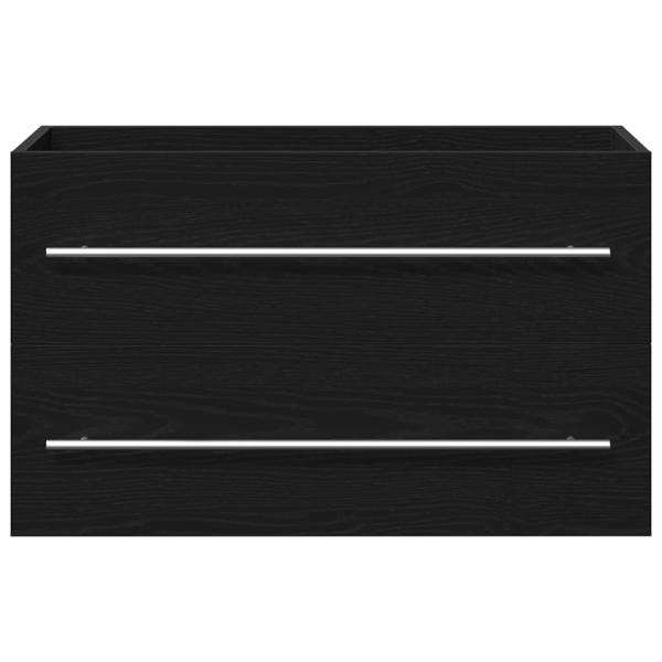 Waschbeckenunterschrank Eiche schwarz 80x38,5x48 cm Holzwerkstoff