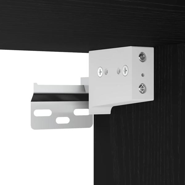 Waschbeckenunterschrank Eiche schwarz 80x38,5x48 cm Holzwerkstoff