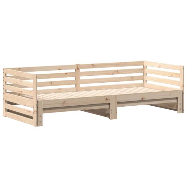 Tagesbett mit Ausziehbett ohne Matratze 80x200 cm