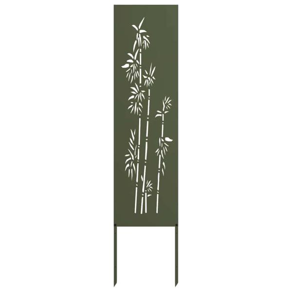 Garten Sichtschutz-Leinwand Floral Olivgrün 32 x 140 cm