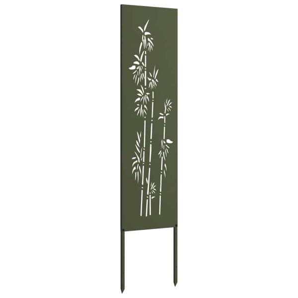 Garten Sichtschutz-Leinwand Floral Olivgrün 32 x 140 cm