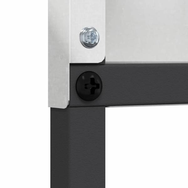 Garten Sichtschutz-Leinwand Silber 32 x 140 cm Edelstahl