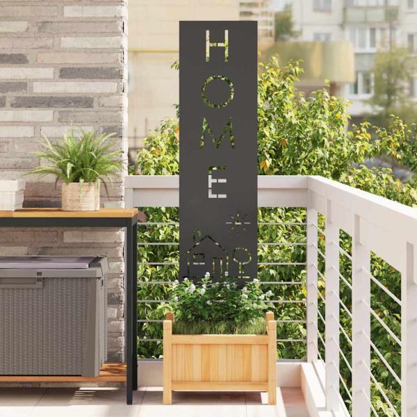 ARDEBO.de - Garten Sichtschutz-Leinwand Schwarz 32 x 140 cm