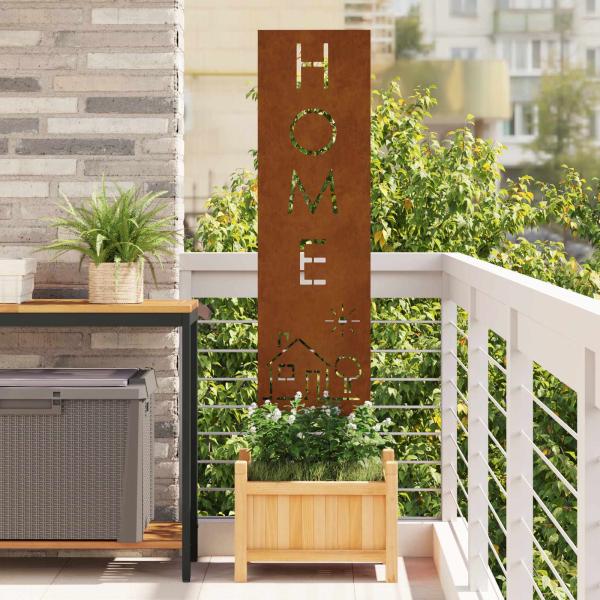 ARDEBO.de - Garten Sichtschutz-Leinwand Rostoptik 32 x 140 cm