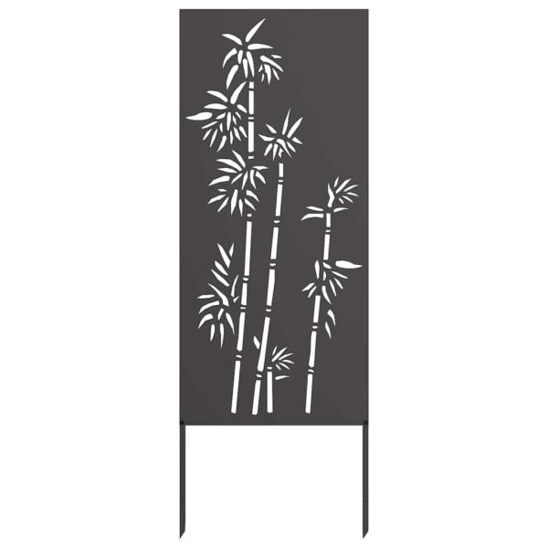 Garten Sichtschutz-Leinwand Floral Schwarz 50 x 140 cm