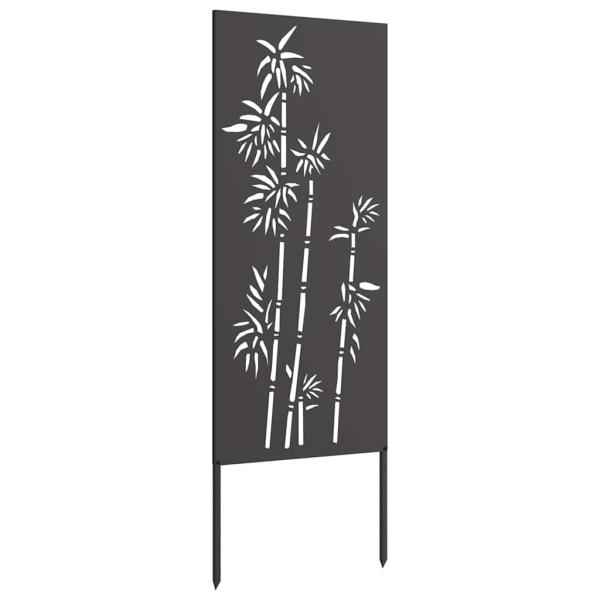Garten Sichtschutz-Leinwand Floral Schwarz 50 x 140 cm