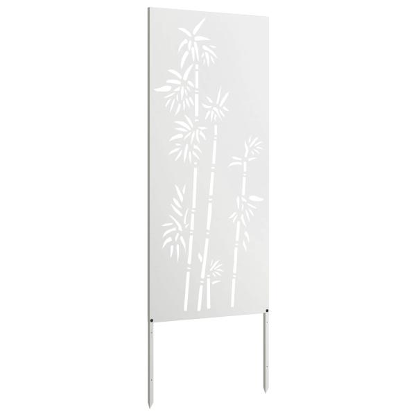 Garten Sichtschutz-Leinwand Floral Weiß 50 x 140 cm