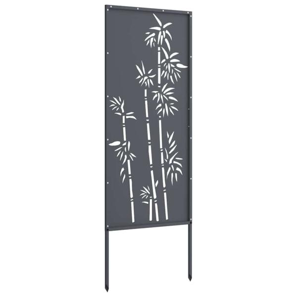 Garten Sichtschutz-Leinwand Floral Anthrazit 50 x 140 cm