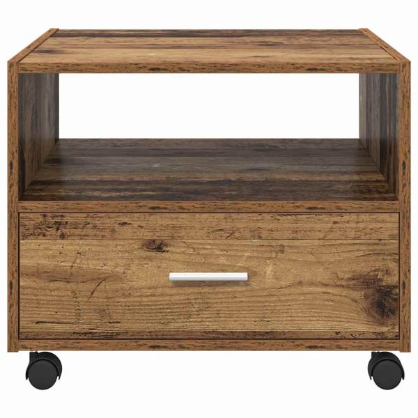 Couchtisch with Drawer Altholz 55 x 55 x 45 cm Holzwerkstoff