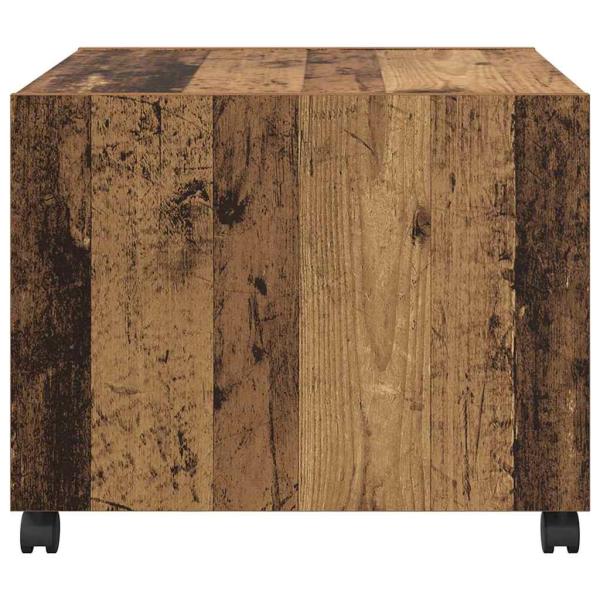 Couchtisch with Drawer Altholz 55 x 55 x 45 cm Holzwerkstoff