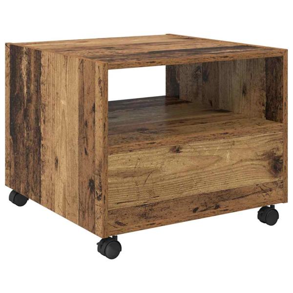 Couchtisch with Drawer Altholz 55 x 55 x 45 cm Holzwerkstoff