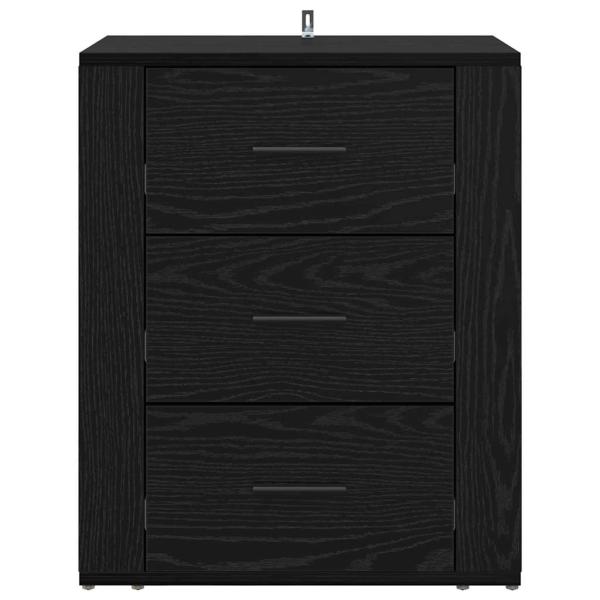 Nachttisch Schwarze Eiche 50 x 36 x 60 cm Holzwerkstoff