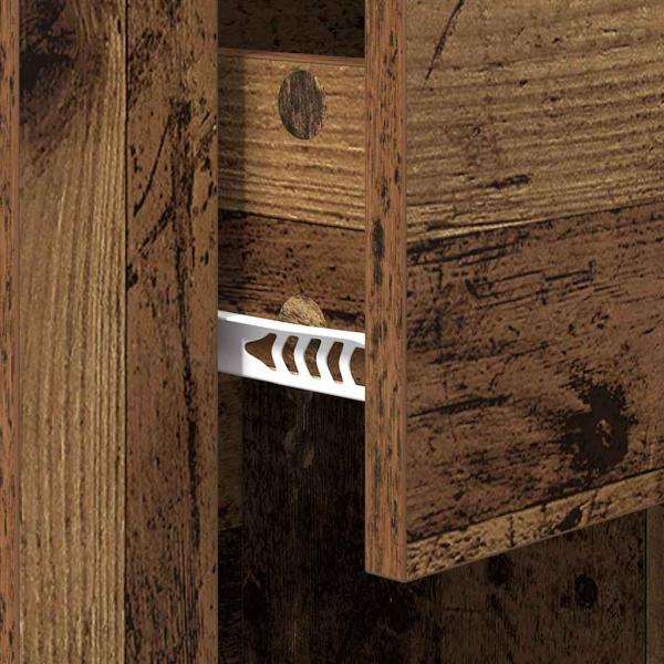 Nachttisch mit Schubladen Altholz 50 x 36 x 60 cm Holzwerkstoff