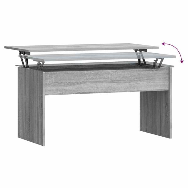 Couchtisch Grau Sonoma 102x50,5x52,5 cm Holzwerkstoff