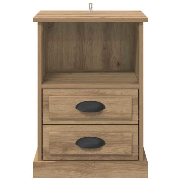 Nachttisch 2 pcs Eiche handwerklich 43 x 36 x 60 cm