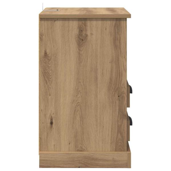 Nachttisch 2 pcs Eiche handwerklich 43 x 36 x 60 cm