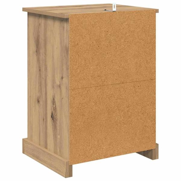 Nachttisch 2 pcs Eiche handwerklich 43 x 36 x 60 cm