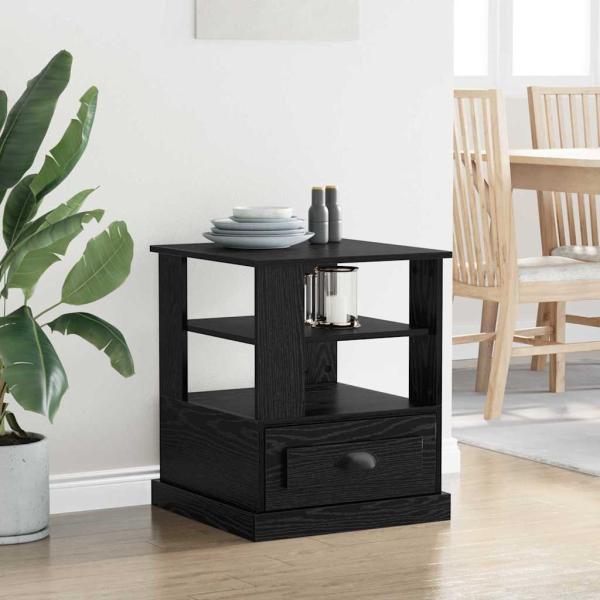 Nachttisch Schwarze Eiche 50 x 50 x 60 cm Holzwerkstoff