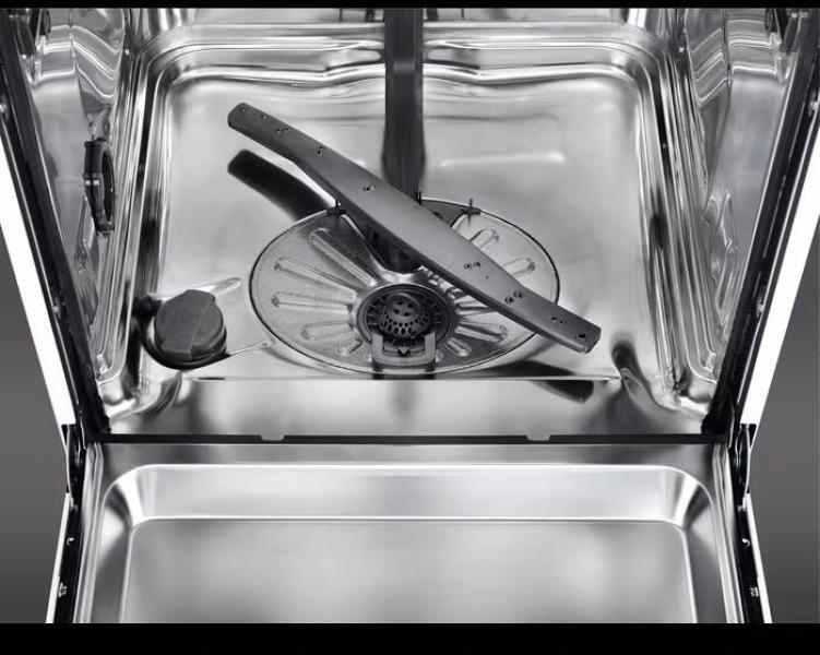 AEG FSE82827P Vollintegrierter Geschirrspüler, 59,6 cm breit, 12 Maßgdecke, Aqua Control, 7 Spülprogramme, 4 Temperaturen, Touch Bedienung, BeamOnFloor