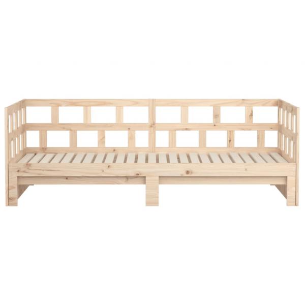Tagesbett Ausziehbar Massivholz Kiefer 2x(90x200) cm
