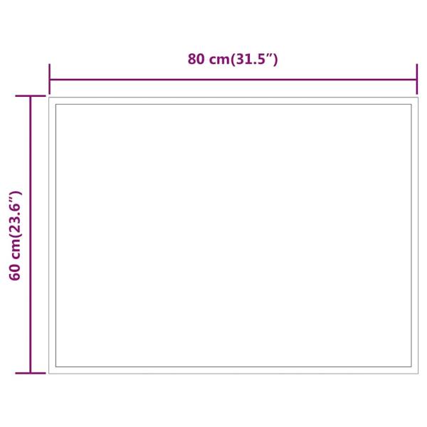 LED-Badspiegel 80x60 cm