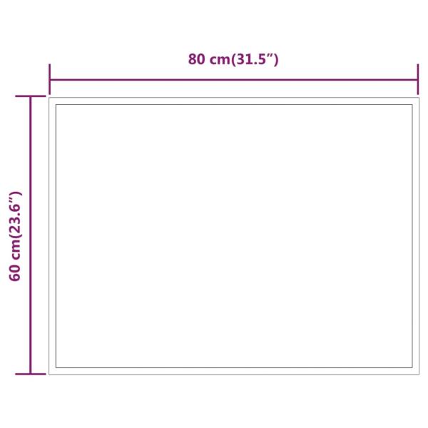 LED-Badspiegel 80x60 cm