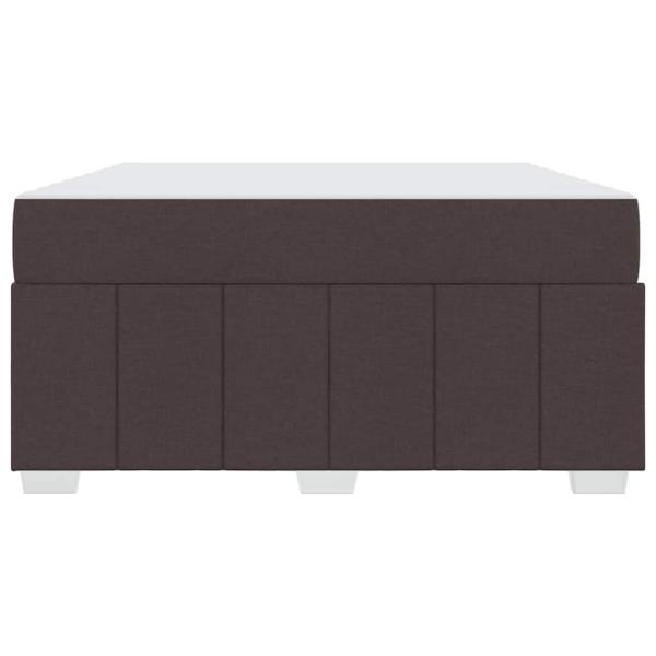 Bettgestell mit Matratze Dunkelbraun 160 x 200 cm Stoff