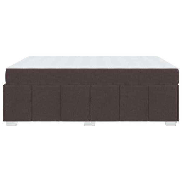 Bettgestell mit Matratze Dunkelbraun 160 x 200 cm Stoff