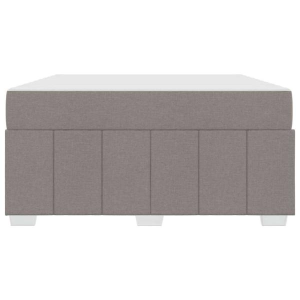 Bettgestell mit Matratze Taupe 160 x 200 cm Stoff