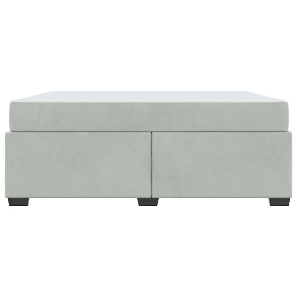 Bettgestell mit Matratze Hellgrau 180 x 200 cm Samt