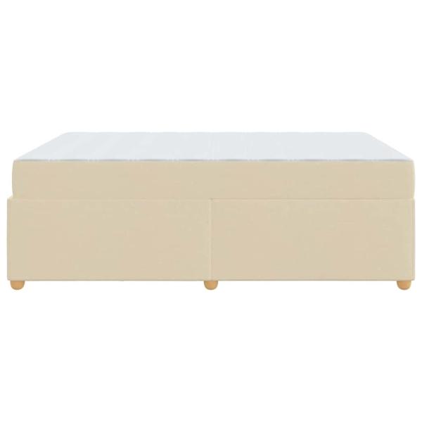 Bettgestell mit Matratze Creme 160 x 200 cm Stoff