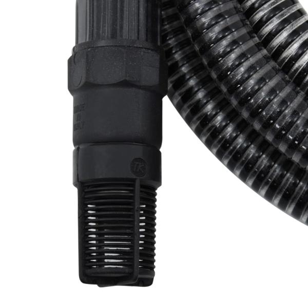 Saugschlauch mit PVC-Anschlüssen Schwarz 1" 7 m PVC