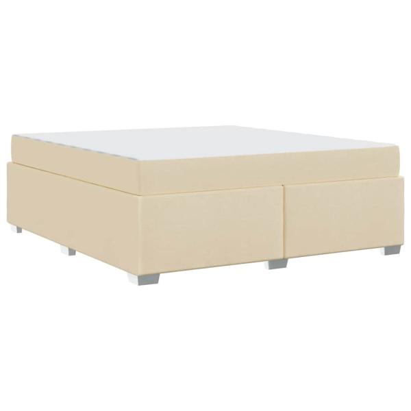 Bettgestell Creme 180 x 200 cm Stoff